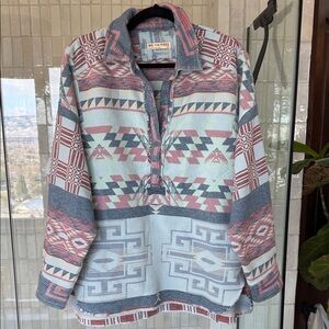 Free People Multicolor Geometric Pullover